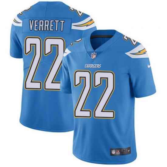 Nike Chargers #22 Jason Verrett Electric Blue Alternate Mens Stitched NFL Vapor Untouchable Limited Jersey